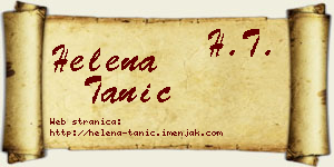 Helena Tanić vizit kartica